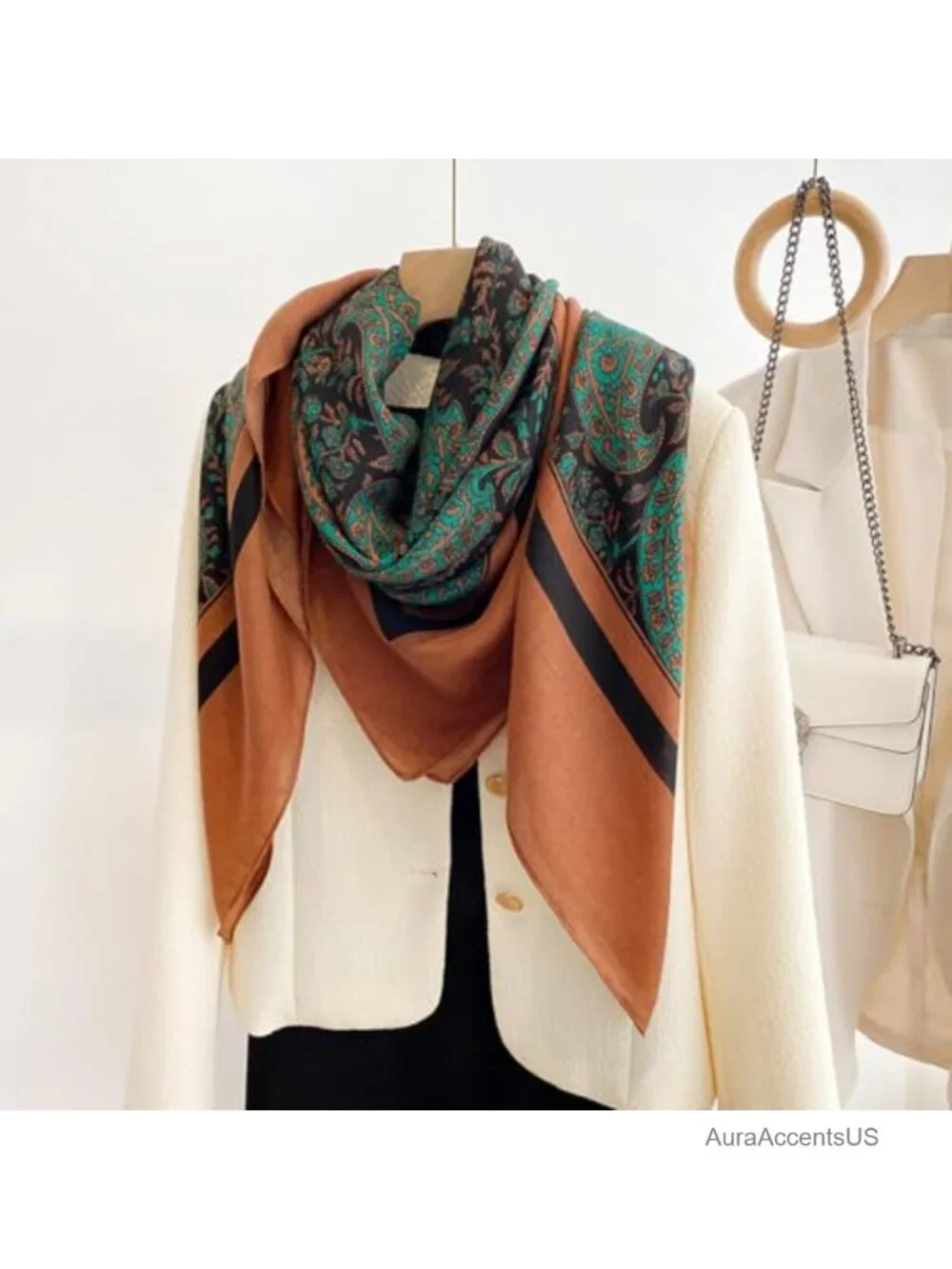 51x51 Inch Large Square Shawl - Multifunctional Fashion Scarf for Women